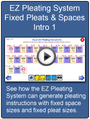 EZ Pleating Educational Video: EZ Pleating System with Fixed Spaces and Fixed Pleat Sizes