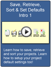 EZ Pleating Educational Video Save, Retrieve and Set Default Data